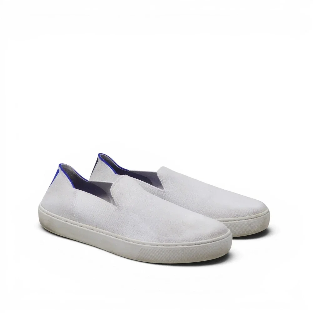 Rothy's The Original Slip-On Sneakers Women Bright White Knit Comfort 9.5